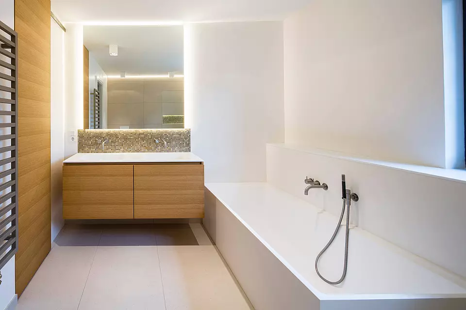 Badezimmer, Vergrößerung und Modernisierung.
